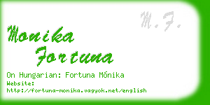 monika fortuna business card